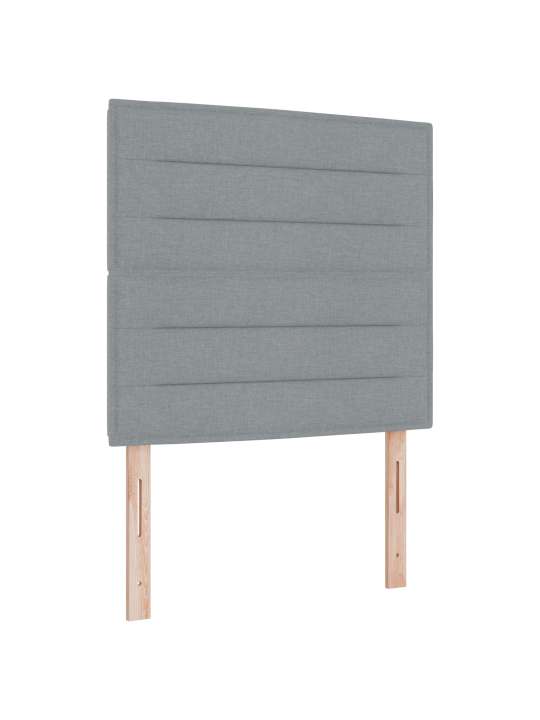 Gultas rāmis ar matraci un soliņu gaiši pelēks 100x200 cm audums