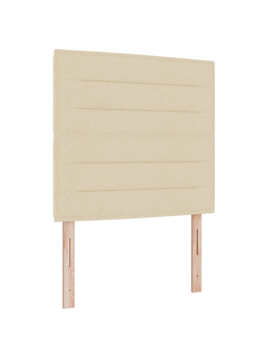 Kaste gulta ar matraci un soliņu krēma 100x200 cm audums