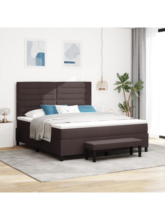Kasta gulta ar matraci un soli tumši brūnā krāsā 180x200 cm audumā