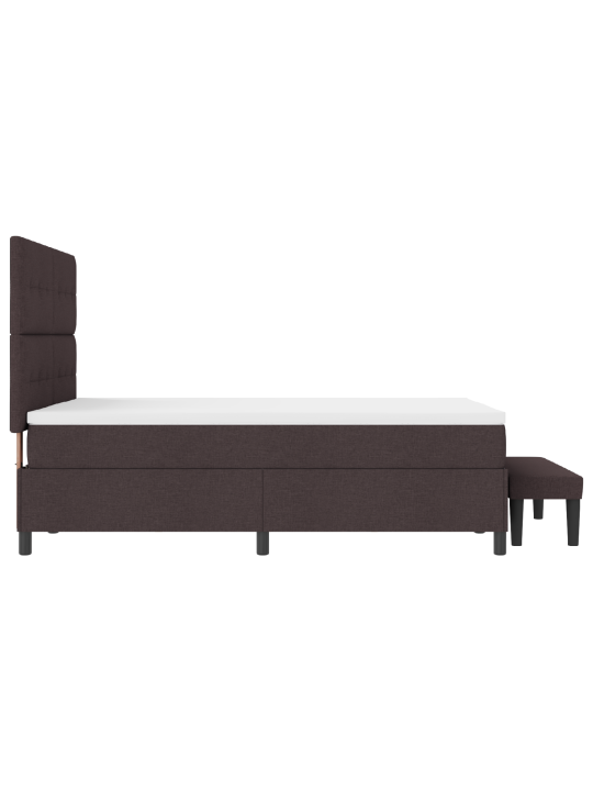 Kasta gulta ar matraci un soli tumši brūnā 140x190 cm audumā