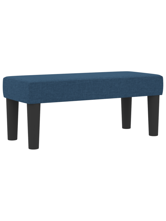 Kastītes atsperes gulta ar matraci un soliņu, zila 90x200 cm audums