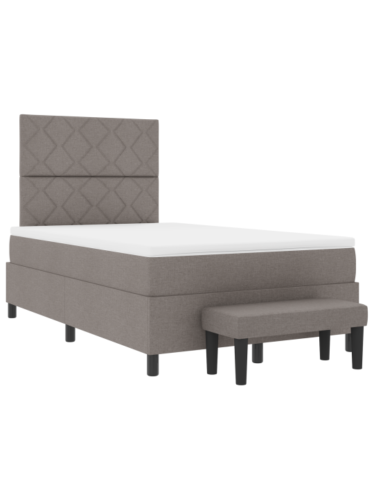 Kasetes gulta ar matraci un soli taupe 120x190 cm audums