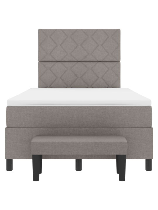 Kasetes gulta ar matraci un soli taupe 120x190 cm audums