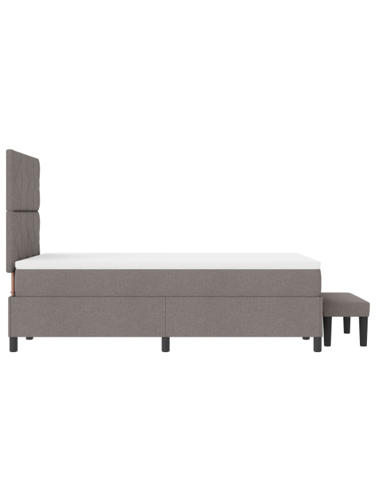 Kasetes gulta ar matraci un soli taupe 120x190 cm audums
