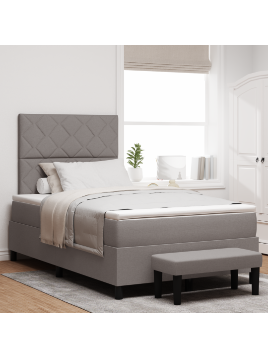Kasetes gulta ar matraci un soli taupe 120x190 cm audums