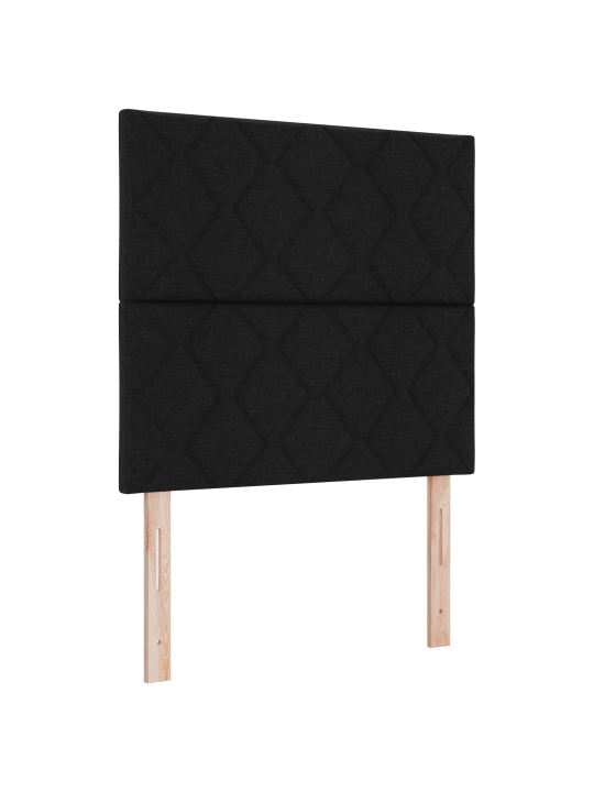 Kastes atsperu gulta ar matraci un soli melnā krāsā 120x200 cm